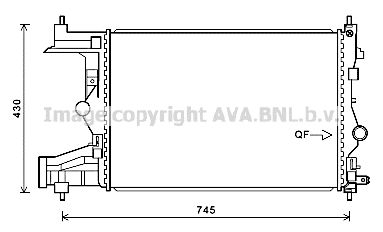 AVA QUALITY COOLING Радиатор, охлаждение двигателя OL2487